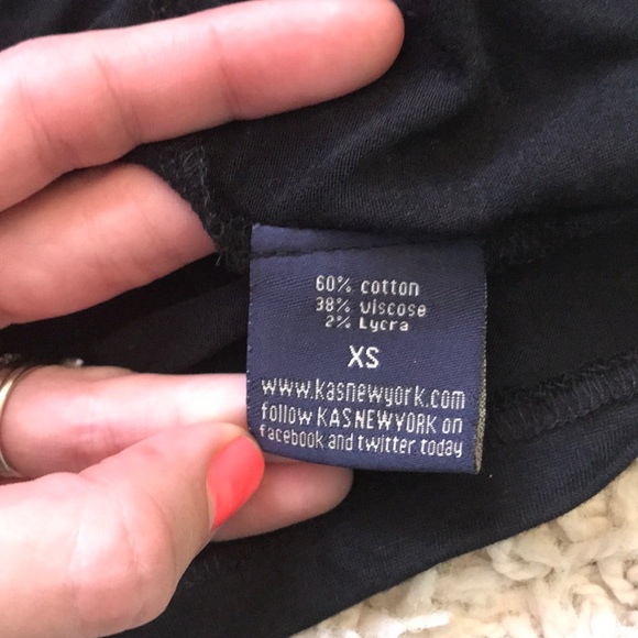 NWOT⭐️ Kas New York Short Sleeve Black Loose Top - Picture 4 of 4